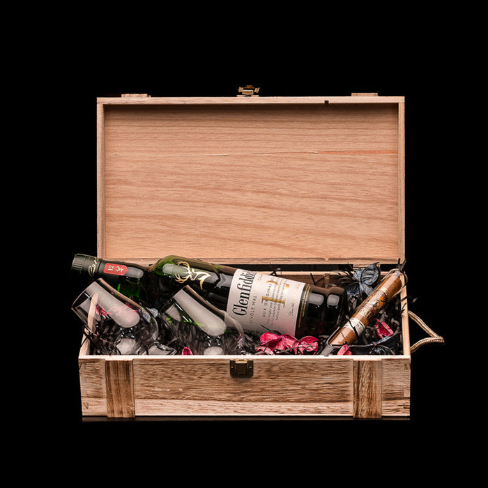 Wooden Chest with Lid wine box