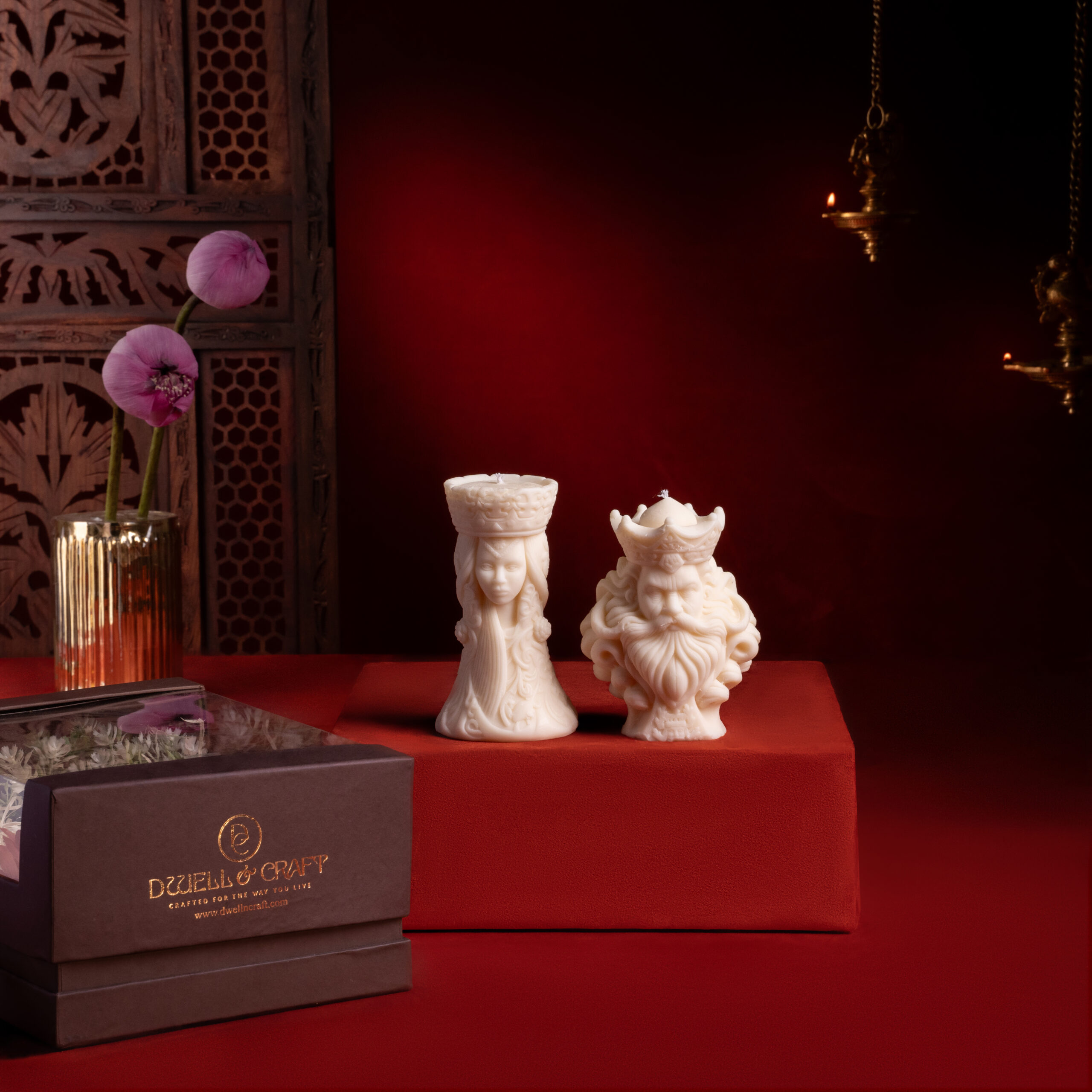 The Regal Pair – King & Queen Soy Wax Candle Set by Dwell & Craft